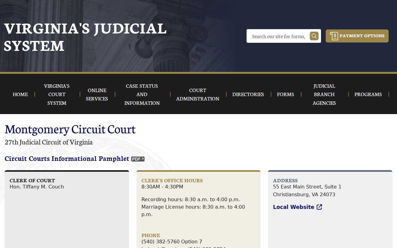 Montgomery County criminal court cases Circuit Court information